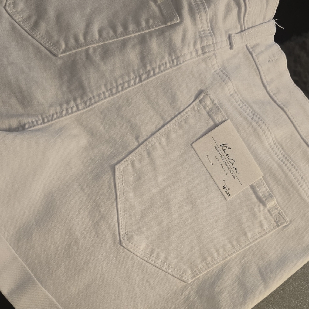 KanCan Women's White Distressed Jean Shorts - Picture 5 of 5